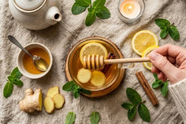 Hướng dẫn pha trà mật ong gừng giải cảm hiệu quả trong 5 phút